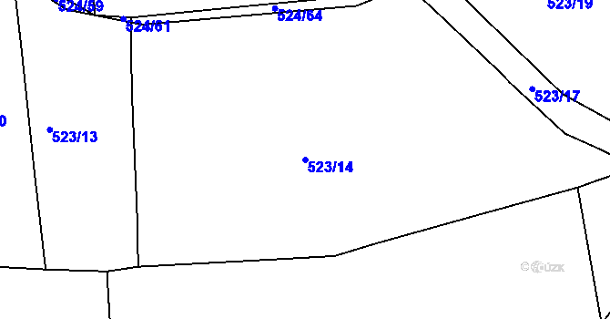 Parcela st. 523/14 v KÚ Klokoty, Katastrální mapa
