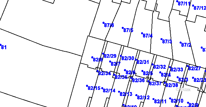 Parcela st. 82/29 v KÚ Klokoty, Katastrální mapa