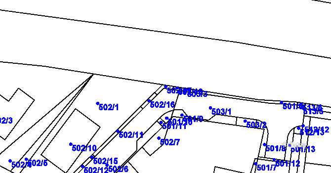 Parcela st. 502/17 v KÚ Klokoty, Katastrální mapa
