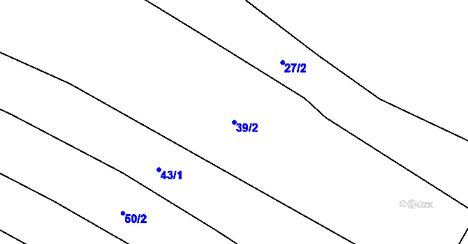 Parcela st. 39/2 v KÚ Veleboř, Katastrální mapa
