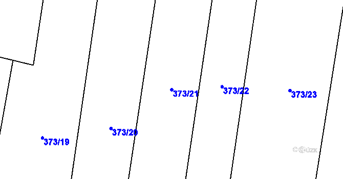 Parcela st. 373/21 v KÚ Klučenice, Katastrální mapa