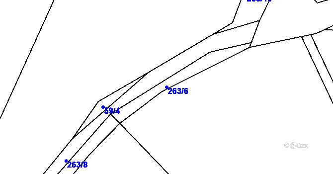 Parcela st. 263/6 v KÚ Planá u Klučenic, Katastrální mapa