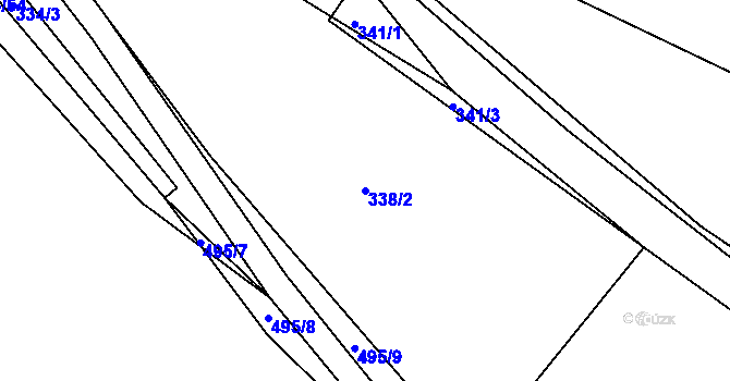 Parcela st. 338/2 v KÚ Klučov u Českého Brodu, Katastrální mapa