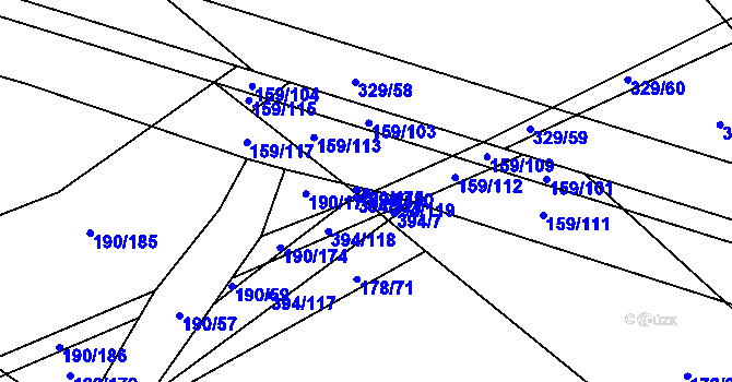 Parcela st. 394/120 v KÚ Kluk, Katastrální mapa