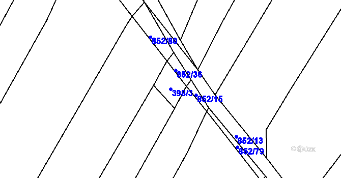 Parcela st. 398/3 v KÚ Kluky u Písku, Katastrální mapa