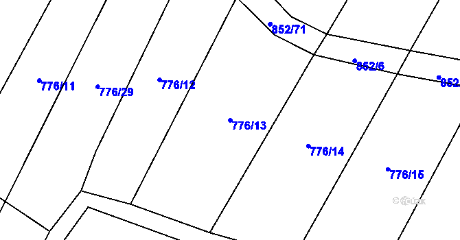 Parcela st. 776/13 v KÚ Kluky u Písku, Katastrální mapa
