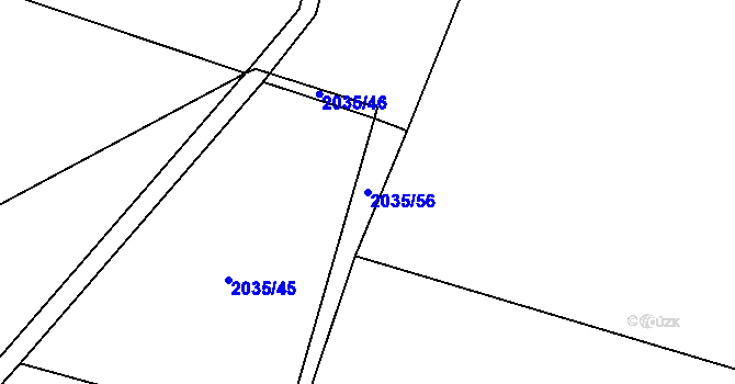 Parcela st. 2035/56 v KÚ Kluky u Písku, Katastrální mapa