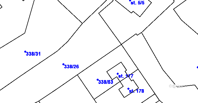 Parcela st. 104 v KÚ Záboří u Kel, Katastrální mapa