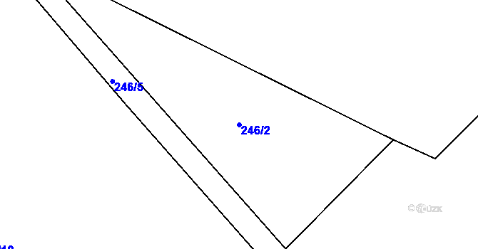 Parcela st. 246/2 v KÚ Záboří u Kel, Katastrální mapa