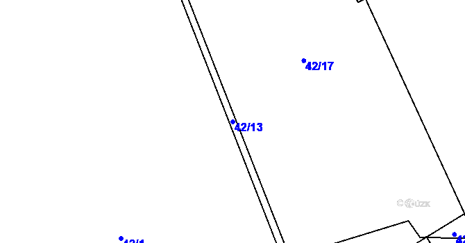 Parcela st. 42/13 v KÚ Záboří u Kel, Katastrální mapa