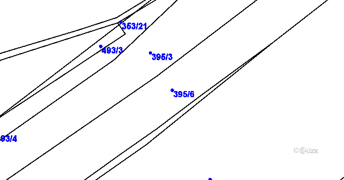 Parcela st. 395/6 v KÚ Záboří u Kel, Katastrální mapa