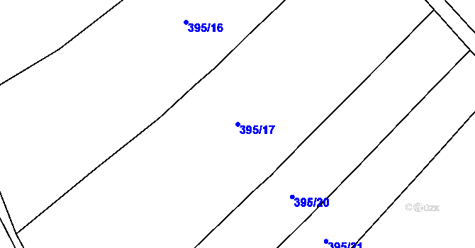 Parcela st. 395/17 v KÚ Záboří u Kel, Katastrální mapa