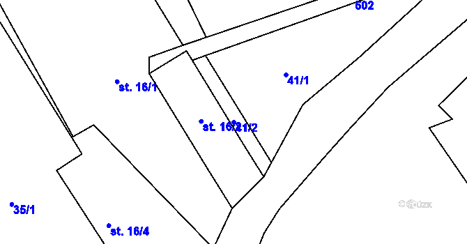 Parcela st. 41/2 v KÚ Záboří u Kel, Katastrální mapa