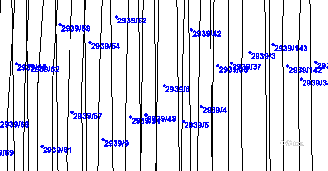 Parcela st. 2939/6 v KÚ Kněždub, Katastrální mapa