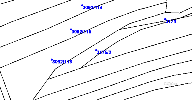 Parcela st. 3175/2 v KÚ Kněždub, Katastrální mapa