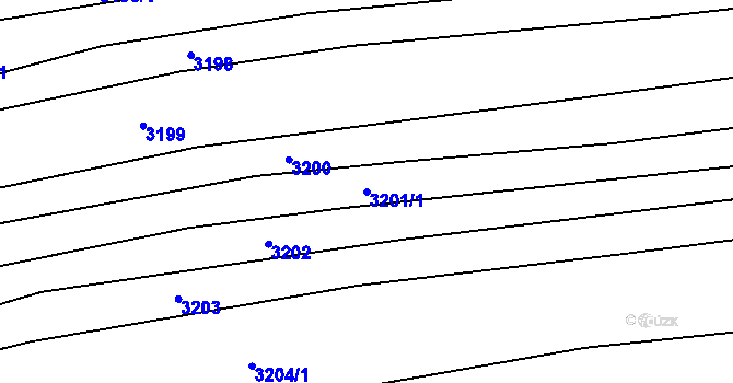 Parcela st. 3201/1 v KÚ Kněždub, Katastrální mapa