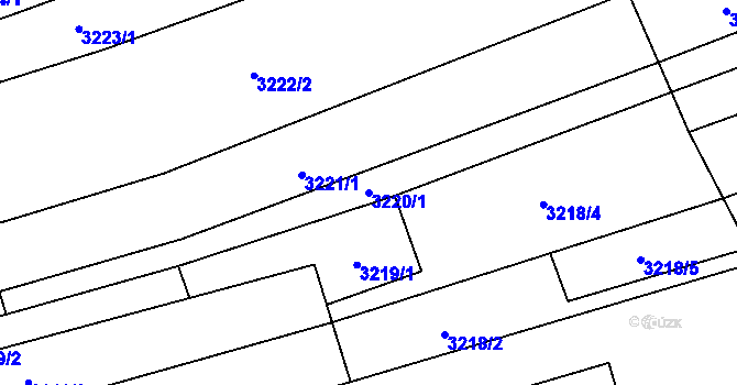 Parcela st. 3220/1 v KÚ Kněždub, Katastrální mapa