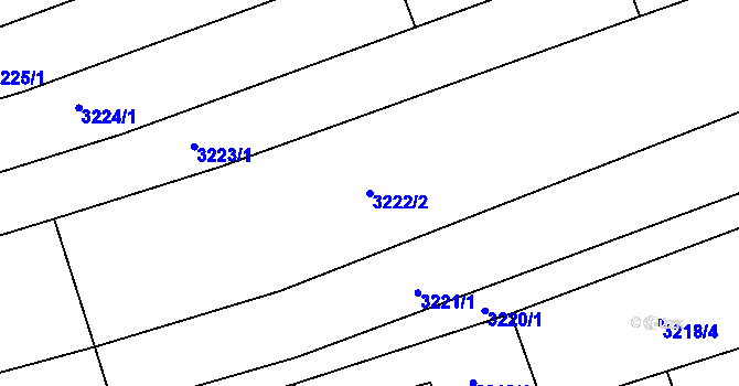 Parcela st. 3222/2 v KÚ Kněždub, Katastrální mapa
