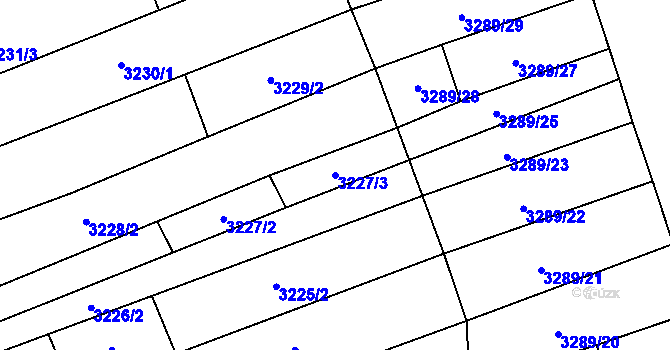 Parcela st. 3227/3 v KÚ Kněždub, Katastrální mapa