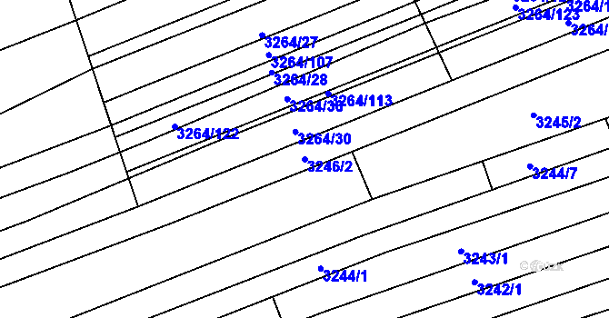 Parcela st. 3246/2 v KÚ Kněždub, Katastrální mapa