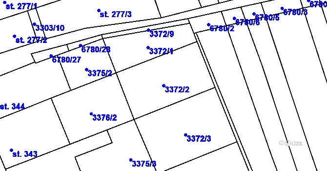 Parcela st. 3372/2 v KÚ Kněždub, Katastrální mapa