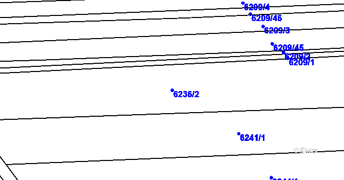Parcela st. 6236/2 v KÚ Kněždub, Katastrální mapa