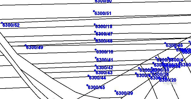 Parcela st. 6300/16 v KÚ Kněždub, Katastrální mapa