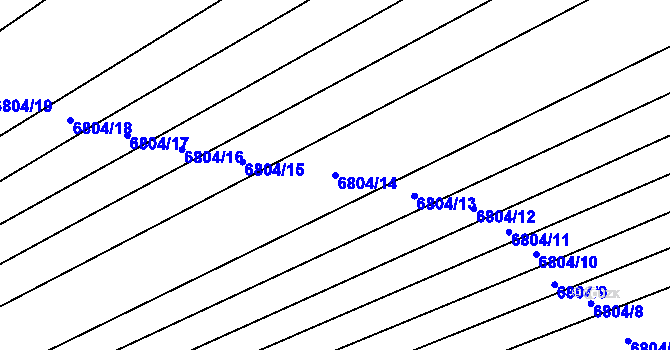 Parcela st. 6804/14 v KÚ Kněždub, Katastrální mapa