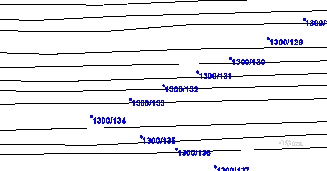 Parcela st. 1300/132 v KÚ Kněždub, Katastrální mapa