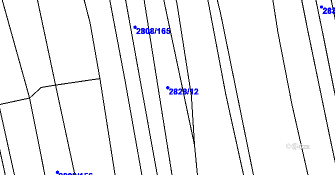 Parcela st. 2828/12 v KÚ Kněždub, Katastrální mapa