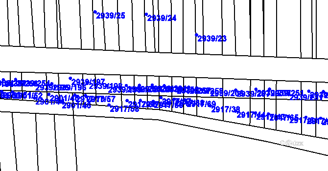 Parcela st. 2939/256 v KÚ Kněždub, Katastrální mapa