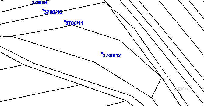 Parcela st. 3700/12 v KÚ Kněždub, Katastrální mapa