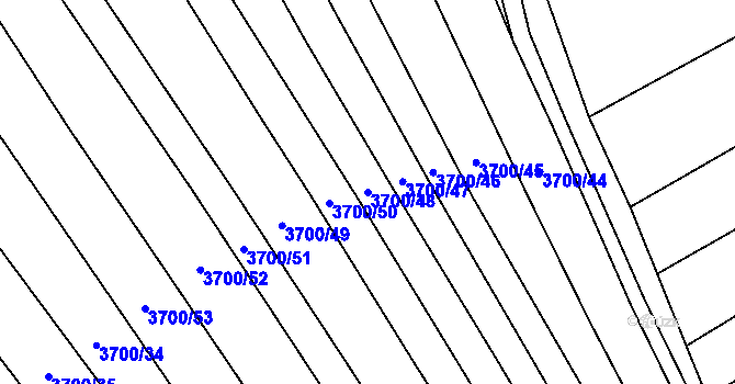 Parcela st. 3700/48 v KÚ Kněždub, Katastrální mapa