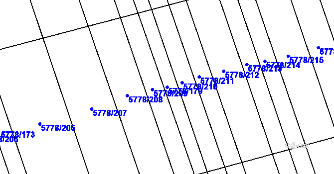 Parcela st. 5778/179 v KÚ Kněždub, Katastrální mapa