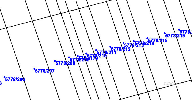 Parcela st. 5778/211 v KÚ Kněždub, Katastrální mapa