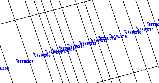Parcela st. 5778/212 v KÚ Kněždub, Katastrální mapa