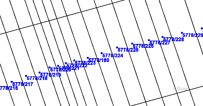 Parcela st. 5778/224 v KÚ Kněždub, Katastrální mapa