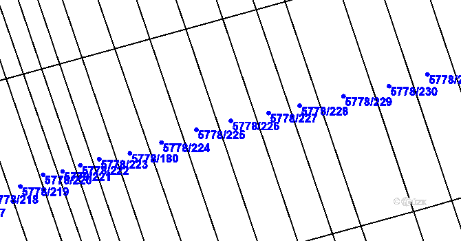 Parcela st. 5778/226 v KÚ Kněždub, Katastrální mapa