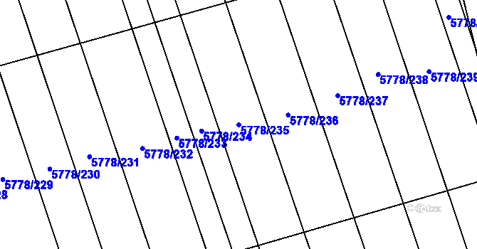 Parcela st. 5778/235 v KÚ Kněždub, Katastrální mapa