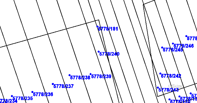 Parcela st. 5778/240 v KÚ Kněždub, Katastrální mapa