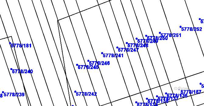 Parcela st. 5778/241 v KÚ Kněždub, Katastrální mapa