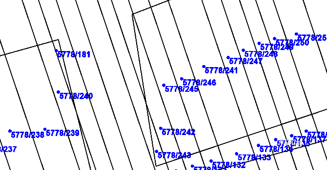 Parcela st. 5778/245 v KÚ Kněždub, Katastrální mapa