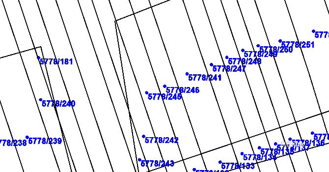 Parcela st. 5778/246 v KÚ Kněždub, Katastrální mapa