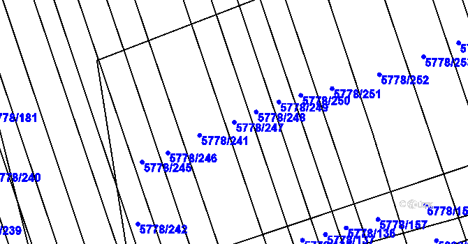 Parcela st. 5778/247 v KÚ Kněždub, Katastrální mapa