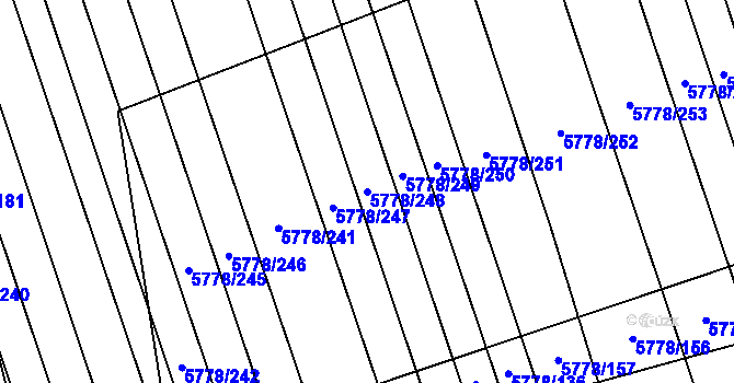 Parcela st. 5778/248 v KÚ Kněždub, Katastrální mapa