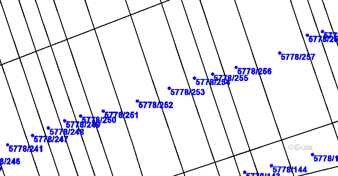 Parcela st. 5778/253 v KÚ Kněždub, Katastrální mapa