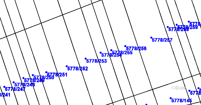Parcela st. 5778/254 v KÚ Kněždub, Katastrální mapa