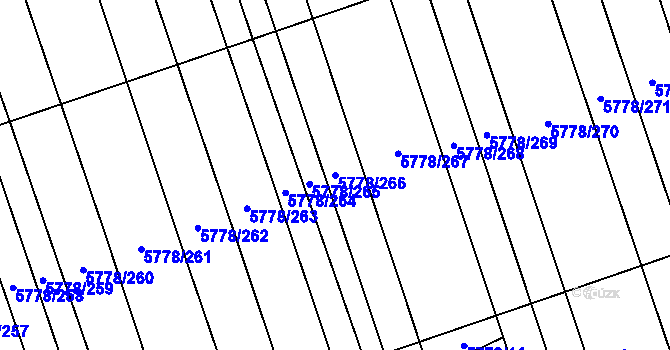 Parcela st. 5778/266 v KÚ Kněždub, Katastrální mapa