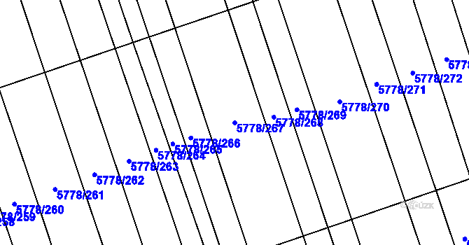 Parcela st. 5778/267 v KÚ Kněždub, Katastrální mapa