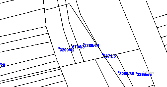 Parcela st. 3289/64 v KÚ Kněždub, Katastrální mapa
